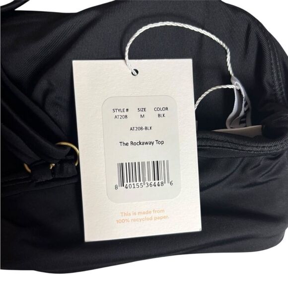 Andie Swim The Rockaway Bikini Swim Top in Black Size Medium NEW NWT $54 - Picture 5 of 6